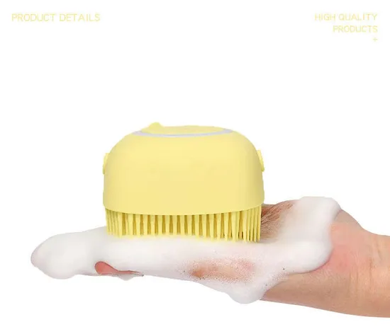 Prodotti per la pulizia della toelettatura degli animali domestici in silicone morbido con spazzola per massaggi da bagno per gatti di grandi dimensioni