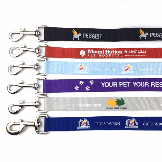 Guinzaglio piatto per cani da compagnia con stampa personalizzata da arrampicata in poliestere