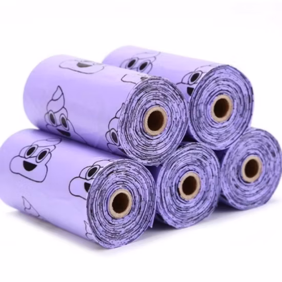 Sacchetti per cacca di animali domestici biodegradabili in amido di mais personalizzati