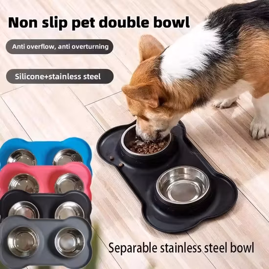 Tappetino per ciotola in silicone per cani e gatti