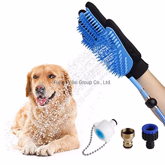 Prodotti per animali domestici Gatti Cane Doccia Massaggio Guanti Silicone Lavaggio Spazzole per la pulizia
